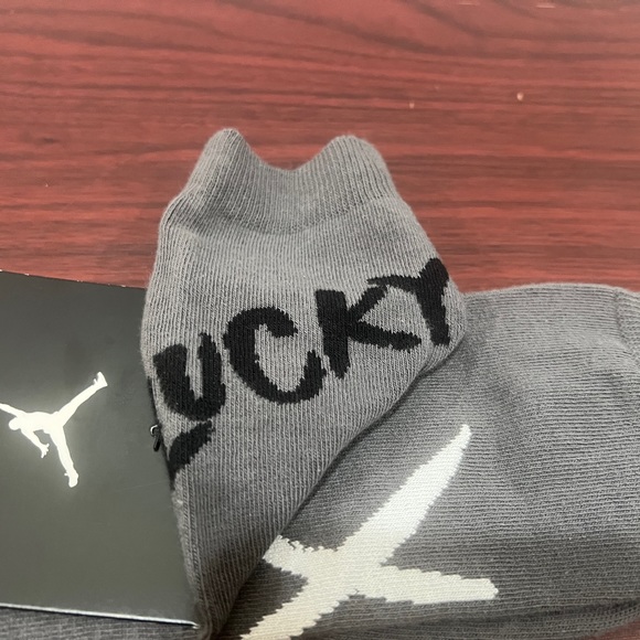 Jordan Legacy, Crew Socks, Grey, Black & White, 1 Pair - Picture 8 of 8
